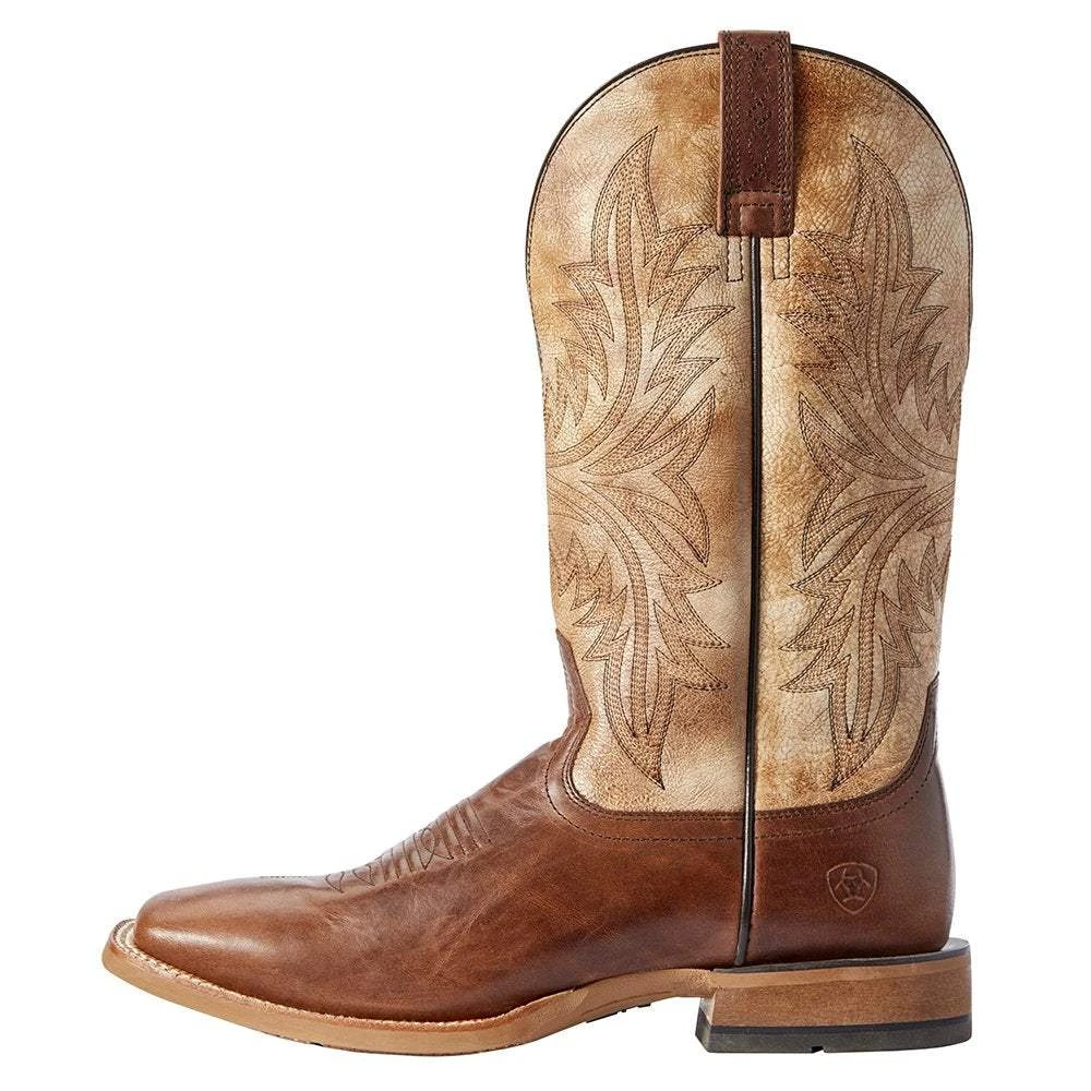 Ariat Men's Ariat Red Brown Cowhand 13in. Tarnished Alabaster Top Cowboy Boots - Image 2