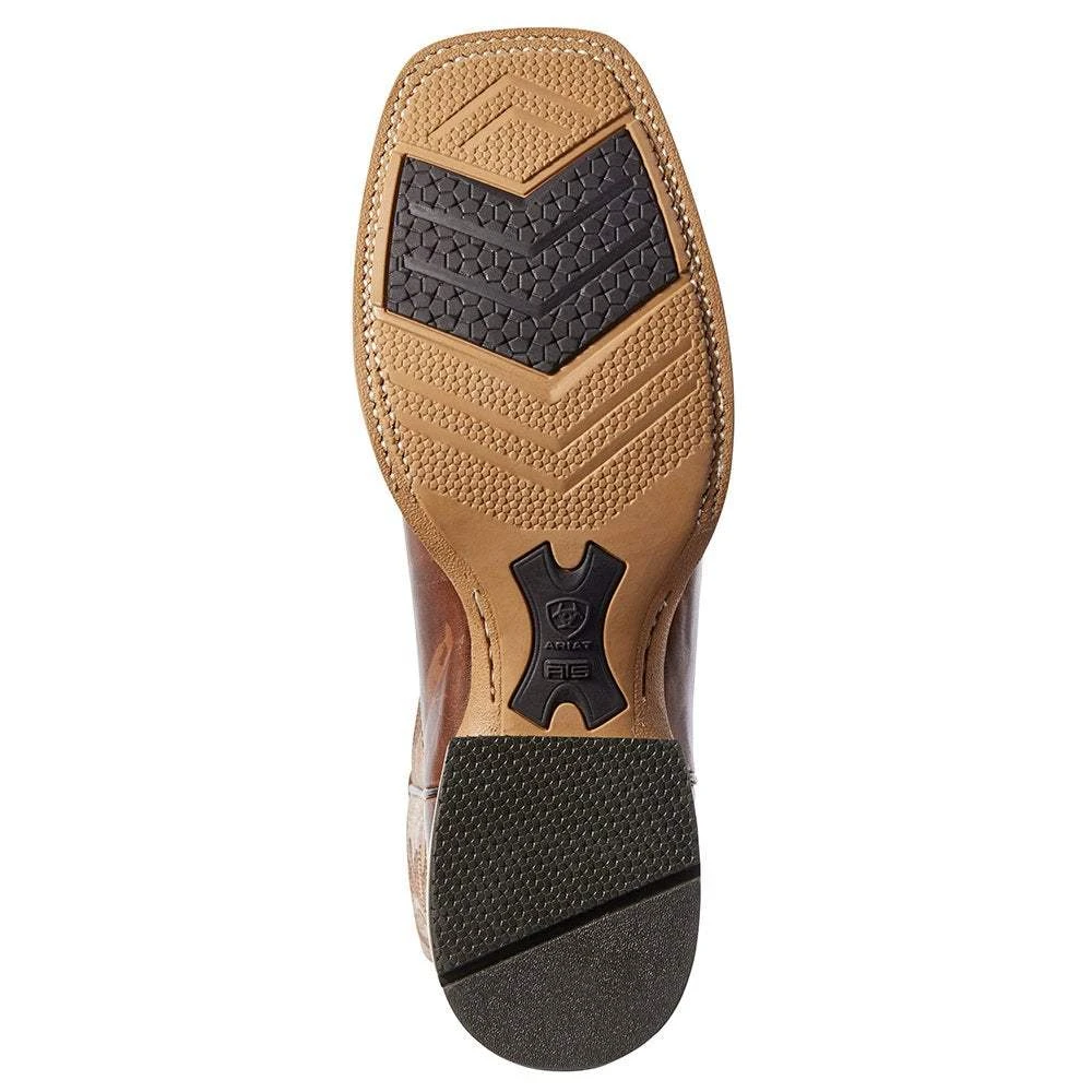 Ariat Men's Ariat Red Brown Cowhand 13in. Tarnished Alabaster Top Cowboy Boots - Image 5