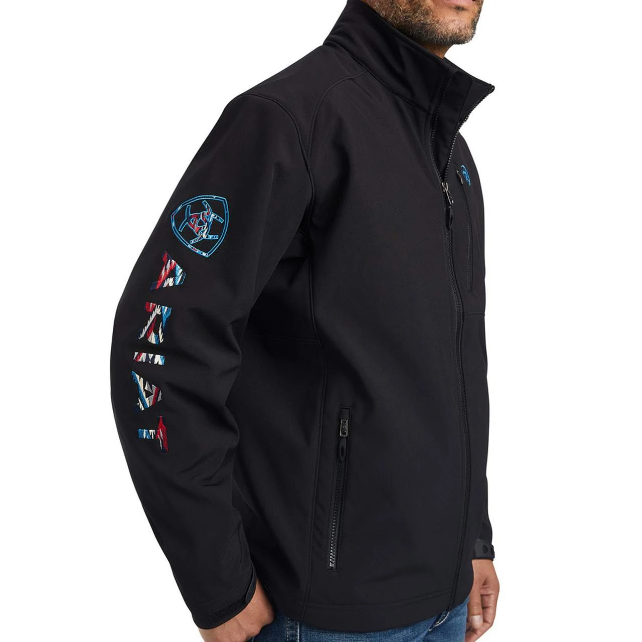 Ariat Men's Chimayo Black Logo 2.0 Bonded Jacket - Image 2