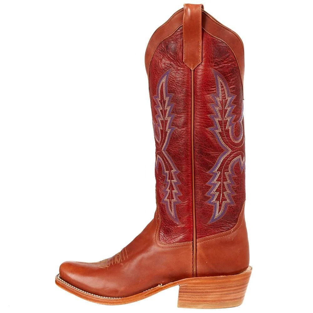 Rios Of Mercedes Men's Rios Of Mercedes Tan Bison 14in. Red Explosion Top Cutter Toe Boot - Image 3