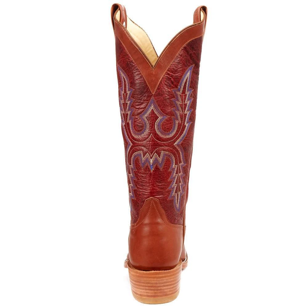 Rios Of Mercedes Men's Rios Of Mercedes Tan Bison 14in. Red Explosion Top Cutter Toe Boot - Image 4