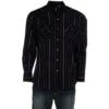 Ely Cattleman Long Sleeve Black With White Stripe Shirt