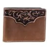 Gem Dandy Accessories Men's Leather Bi Fold Wallet With Tooled Accents