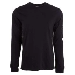 Wrangler Men's White Logo Long Sleeve T-Shirt