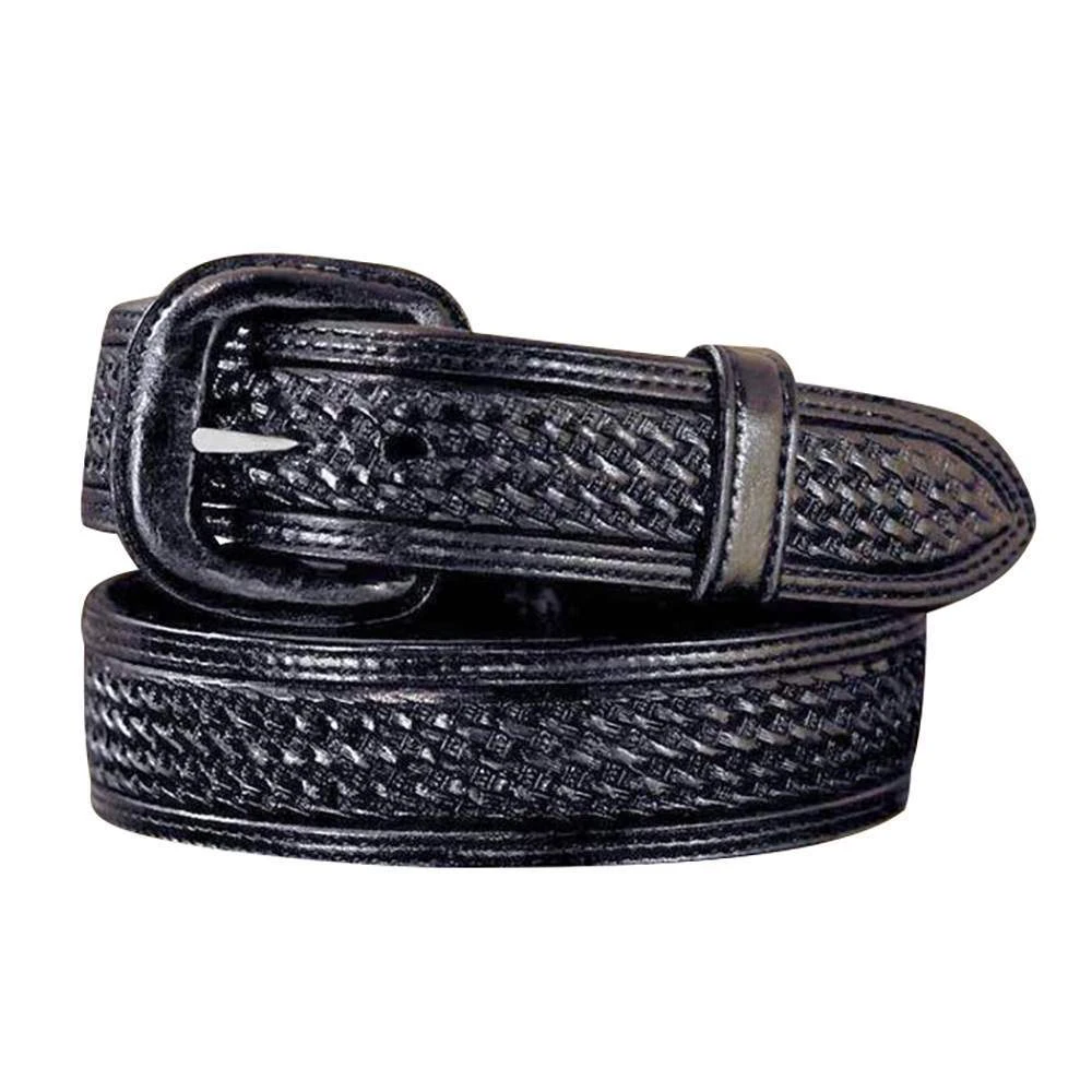 Vogt Black Basket Weave Belt