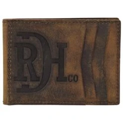 Red Dirt Hat Distressed Leather Bifold Card Wallet With Money Clip