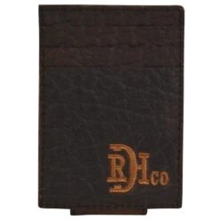 Red Dirt Hat Bison Grain Leather Money Clip Wallet