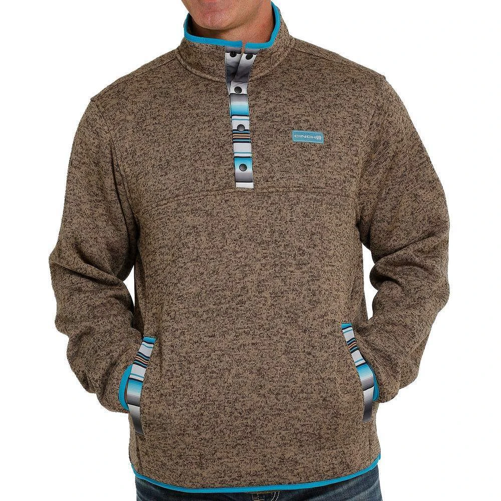 Men's Cinch Fleece Pullover Quarter Snap Sweater - Image 3