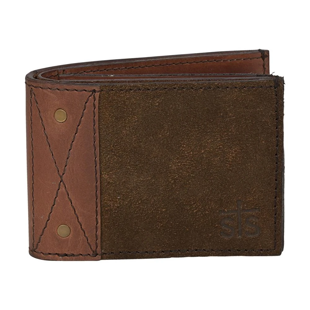STS Ranch Wear Foreman LL Conceal Carry ID Roughout Bifold Wallet