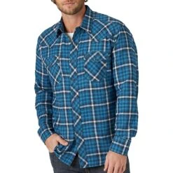 Wrangler Men's Retro Flannel Western Snap