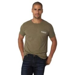 Wrangler Men's Burnt Olive Tee Shirt