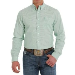 Cinch Men's Long Sleeve Stripe Modern Shirt
