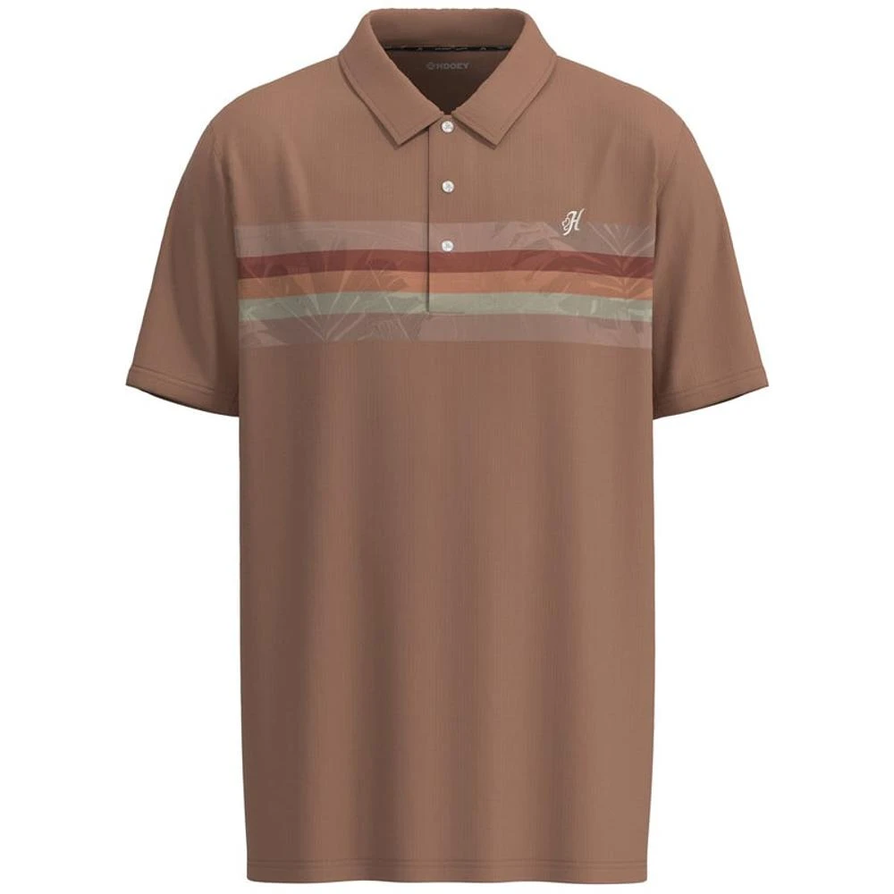 Hooey Men's The Weekender Clay Colored Stripe Polo