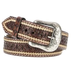 Western Fashion Men's Vintage Snowflake Brown Belt