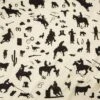 Wyoming Traders Men's Ivory Cowboy Silhouettes Wild Rag