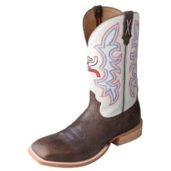 Twisted X Men's Hooey By Brown With White Top 12in. Cowboy Boots