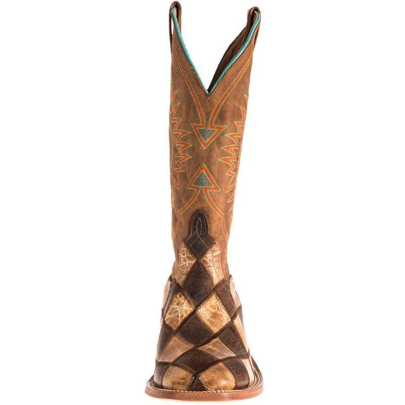 Horsepower Boots Men's Crazy Train Patchwork Cowboy Boots - Image 2