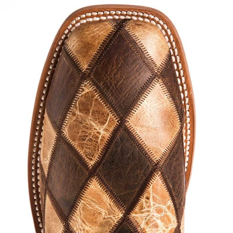 Horsepower Boots Men's Crazy Train Patchwork Cowboy Boots - Image 5