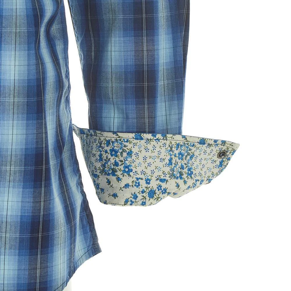 Cowboy Legend Men's Blue Plaid Snap Shirt - Image 4