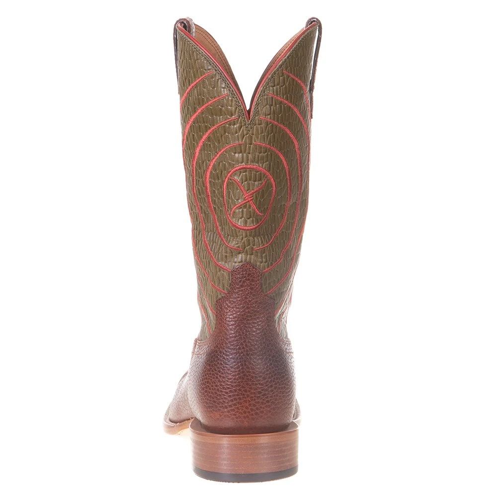 Twisted X Men's Hooey Peanut Distressed 12in. Olive Top Cowboy Boot - Image 4