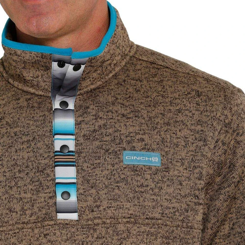 Men's Cinch Fleece Pullover Quarter Snap Sweater - Image 2