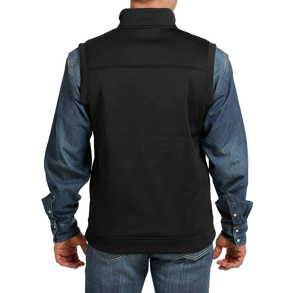Cinch Men's 1/2 Zip Black Pullover Fleece Vest - Image 2