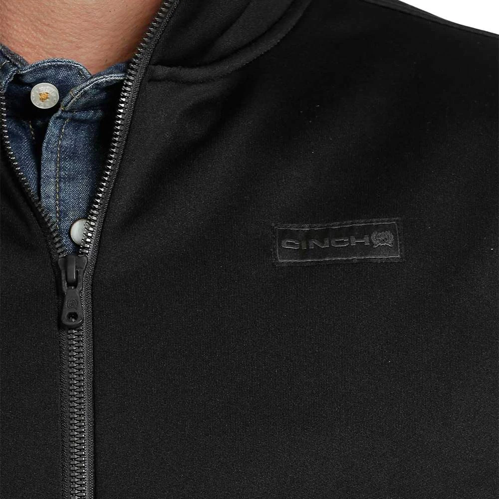Cinch Men's 1/2 Zip Black Pullover Fleece Vest - Image 3