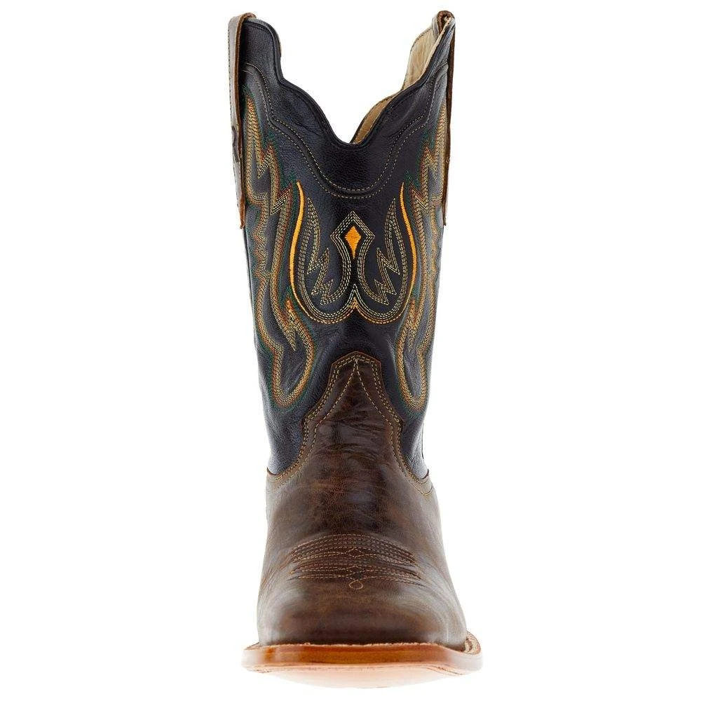 R Watson Boots Men's Antique Miel Goat 11in. Black Luster Goat Top - Image 2
