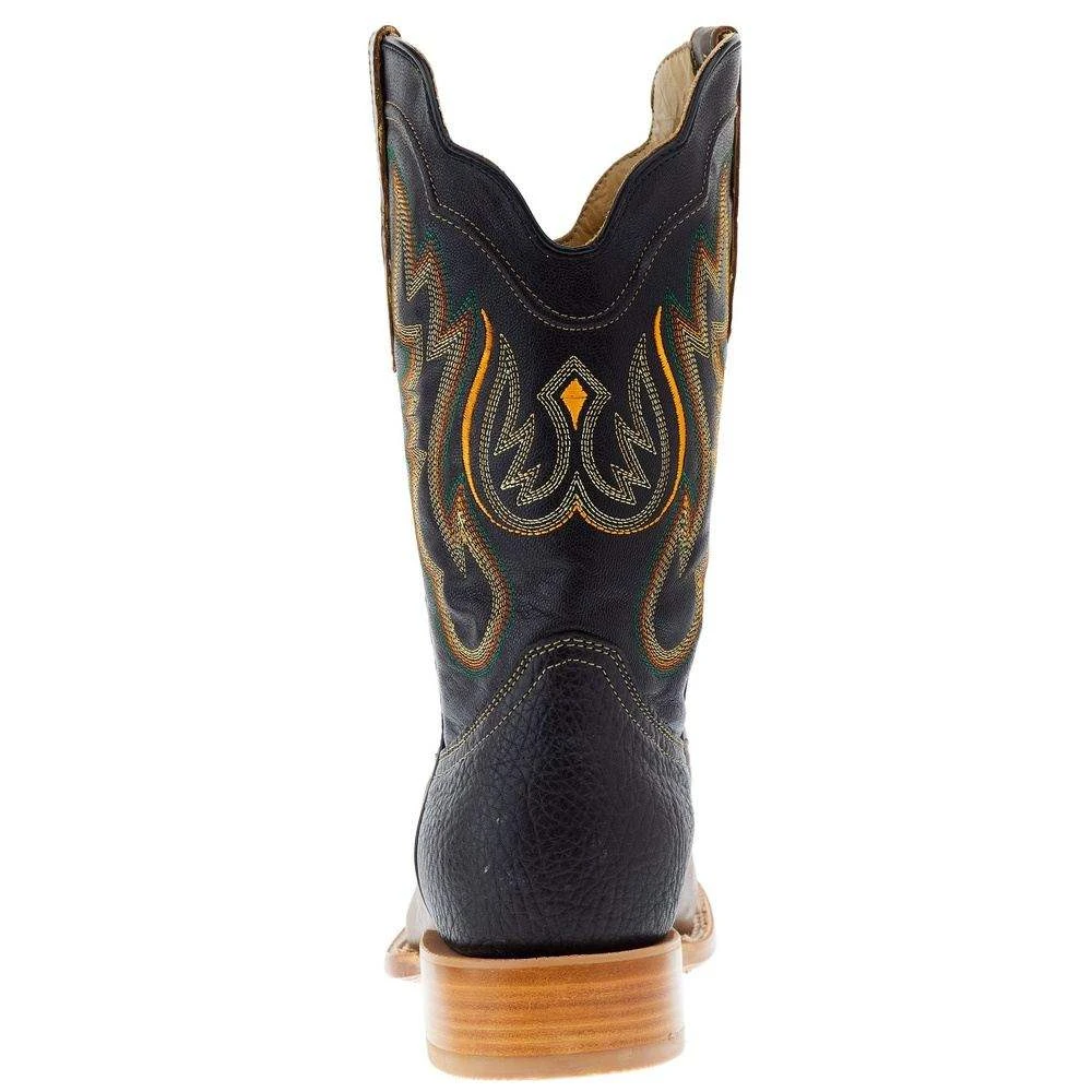 R Watson Boots Men's Antique Miel Goat 11in. Black Luster Goat Top - Image 4