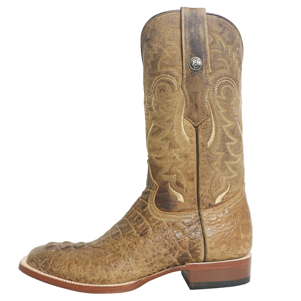 Men?s Tanner Mark Imitation Hornback Croc Antique Saddle With Mad Dog Honey Top Cowboy Boots - Image 2