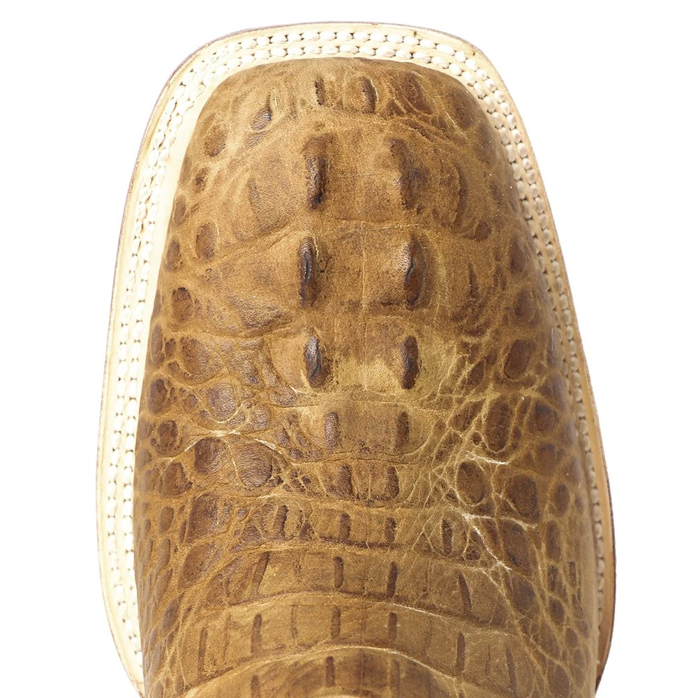 Men?s Tanner Mark Imitation Hornback Croc Antique Saddle With Mad Dog Honey Top Cowboy Boots - Image 3